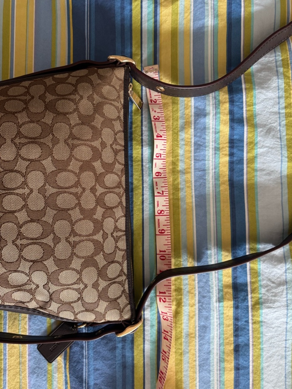 Coach Brown Signature Crossbody Bag ne - Picture 14 of 16